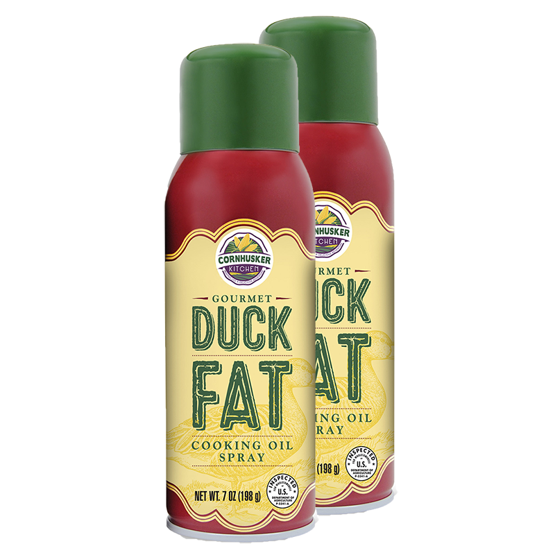 TWO Cans of Gourmet DUCK FAT Spray Cornhusker Kitchen