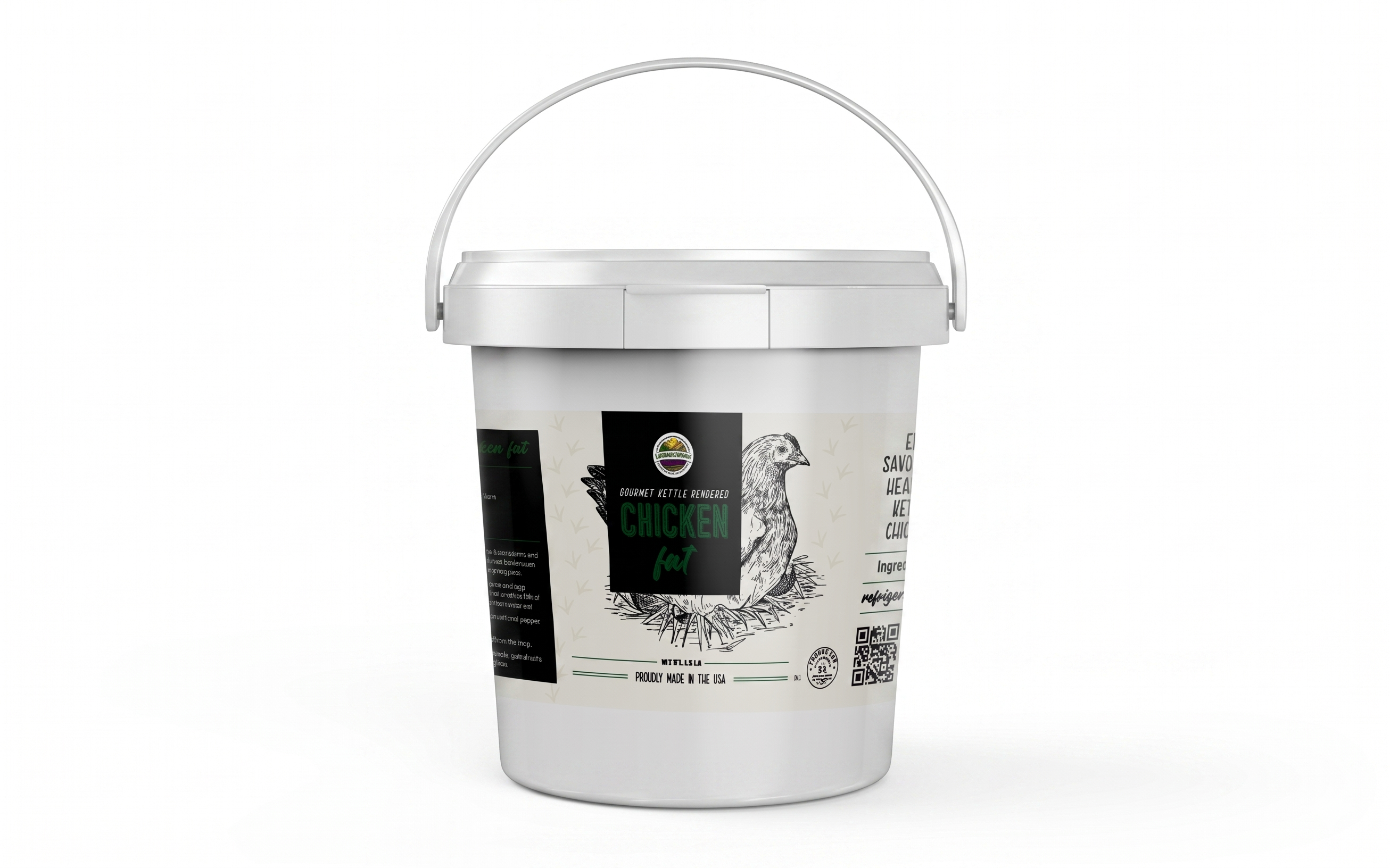 Cornhusker Kitchen Gourmet Kettle Rendered Chicken Fat, 1.5 lb Tub